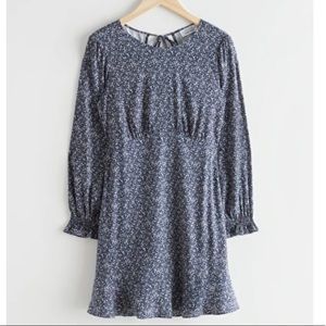 & other stories Frill Cuff Mini Dress